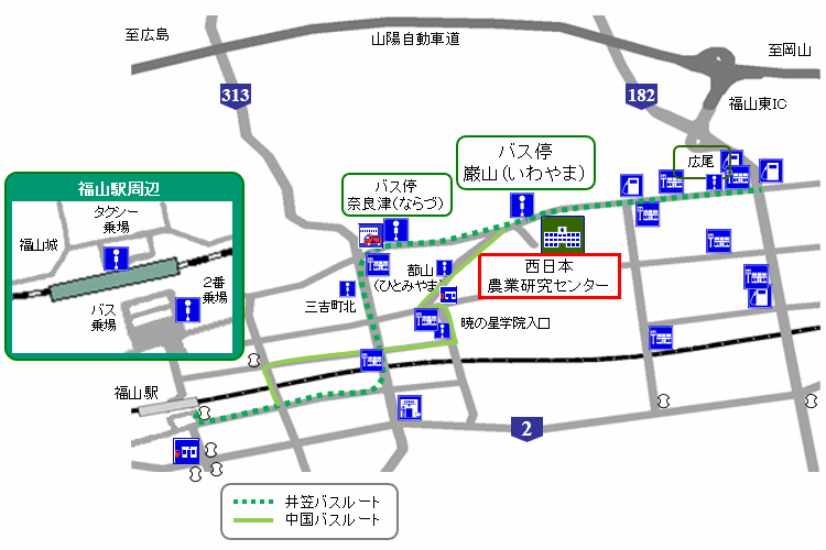 西日本農業研究センター案内図