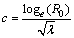 Equation for expansion spped
